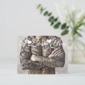 男性体タトゥーフォト愛するI ポストカード (スタンド正面)