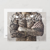 男性体タトゥーフォト愛するI ポストカード (正面/裏面)