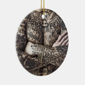 男性体タトゥー写真 セラミックオーナメント (右)