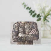 男性体タトゥー写真 ポストカード (スタンド正面)