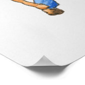 男性体操選手を示すイラストレーションのシーケンス2 ポスター (角)