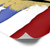 男性体操選手シルエットアート – アメリカ国旗 ポスター (角)