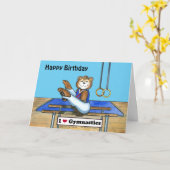 男性体操選手誕生日カード カード (黄色い花)