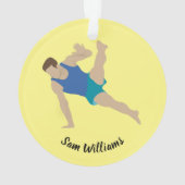 男性体操選手 オーナメント (裏面)