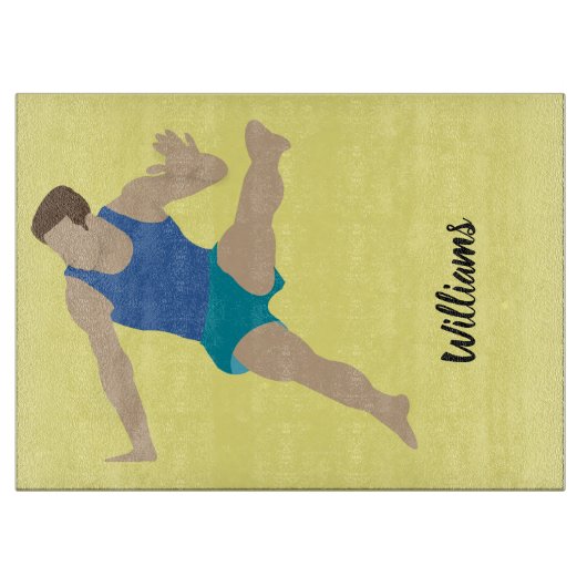 男性体操選手 カッティングボード (正面)