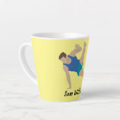 男性体操選手 カフェラテマグ (左アングル)