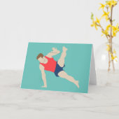 男性体操選手 カード (黄色い花)