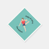 男性体操選手 スタンダードカクテルナプキン (角)