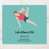 男性体操選手 スパークリングワインラベル (シングルラベル)