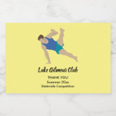 男性体操選手 スパークリングワインラベル (シングルラベル)