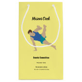 男性体操選手 スモールペーパーバッグ (裏面)