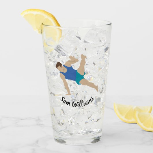 男性体操選手 タンブラーグラス (アイス正面)