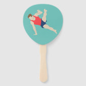 男性体操選手 ハンドファン (裏面)