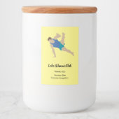 男性体操選手 フードラベル (正面)