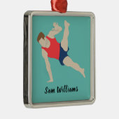 男性体操選手 メタルオーナメント (右)