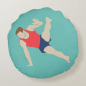 男性体操選手 ラウンドクッション (裏面)