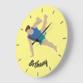 男性体操選手 ラージ壁時計 (傾斜)