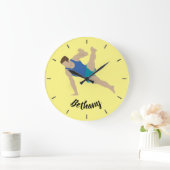 男性体操選手 ラージ壁時計 (ホーム)