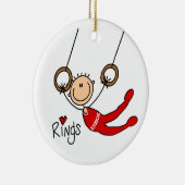 男性体操選手(リングや輪) セラミックオーナメント (右)