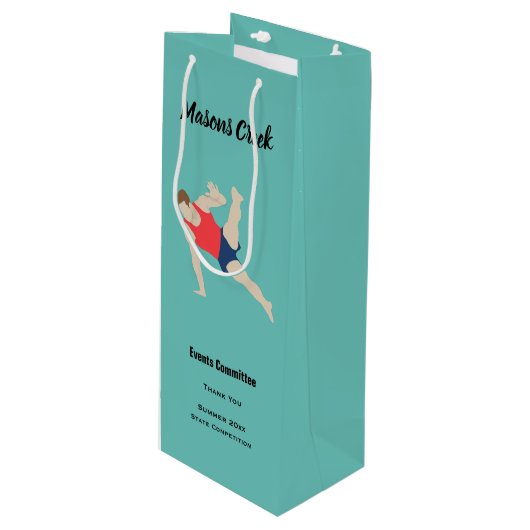 男性体操選手 ワインギフトバッグ (正面アングル)