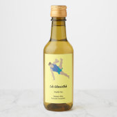 男性体操選手 ワインラベル (正面)