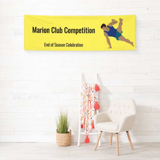 男性体操選手 横断幕 (インサイチュ)