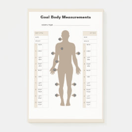 男性体測定トラッカー – 重量損失フィットネス ポストイット