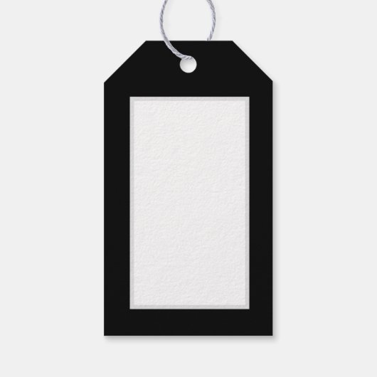 男性先生-クラシック白黒パーソナライズされた ギフトタグ (裏面)