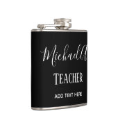 男性先生-クラシック白黒パーソナライズされた フラスク (右)