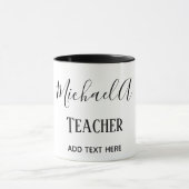 男性先生-クラシック白黒パーソナライズされた マグカップ (中央)