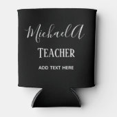 男性先生-クラシック白黒パーソナライズされた 缶クーラー (正面)