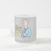 男性先生 フロストグラスマグカップ (正面左)