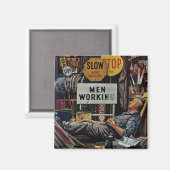 男性勤務中 マグネット (正面/裏面)