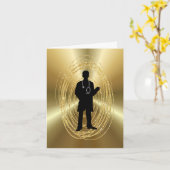 男性医師用医学校卒業カード カード (黄色い花)