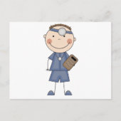 男性医師Tシャツとギフト ポストカード (正面)