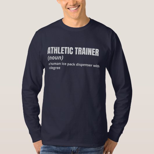 男性向けおもしろアスレティックトレーナー定義Tシャツ Tシャツ (正面)