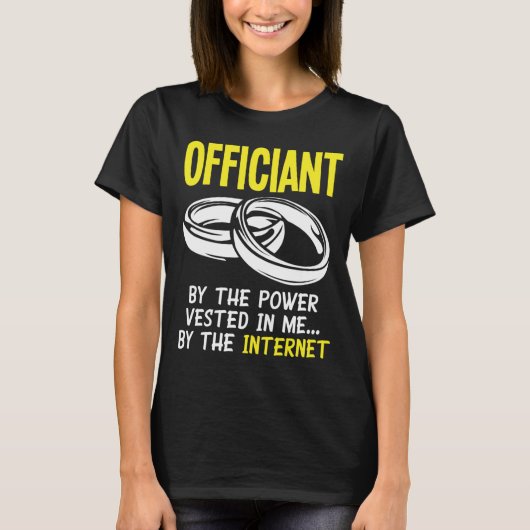 男性向けおもしろインターネット叙任オフィシャル Tシャツ (正面)