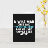 男性向けかっこいい定年退職記念アート 父 祖父 退職者 カード (黄色い花)