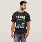 男性向けのサイの態度の面白いサイのデザイン Tシャツ (正面フル)