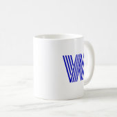 男性向けの面白いコーヒーマグ | 名前とモノグラムマグ コーヒーマグカップ (正面右)
