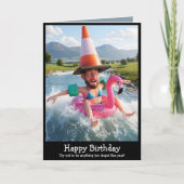 男性向けの面白い誕生日カード カード (正面)