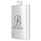 男性向けオーダーメイドスクリプトモノグラムと名前 フラスク (左)