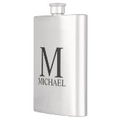 男性向けパーソナライズされたイニシャルと名前のボトル フラスク (左)