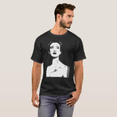 男性向けプロパガンダ実験音楽ポスターアート Tシャツ (正面フル)