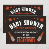 男性向けベビーシャワーの招待状 招待状 (正面/裏面)