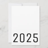 男性向けミニマルな卒業お知らせカード 招待状 (裏面)