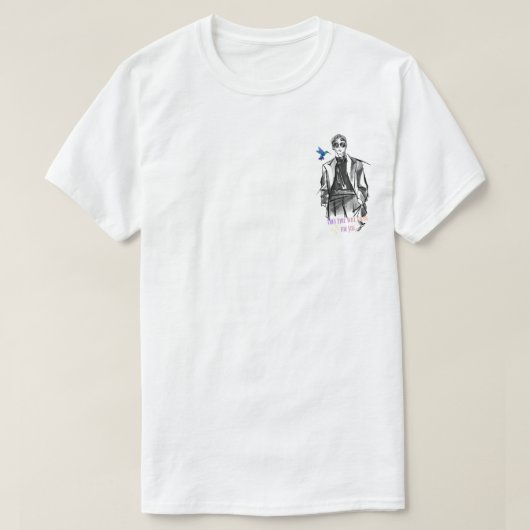 男性向けモチベーションウォーターカラーアート Tシャツ (デザイン正面)