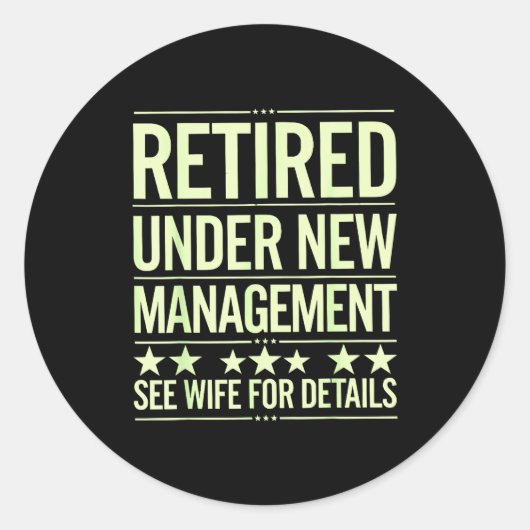 男性向け定年退職記念アート 父 夫 ラウンドシール (正面)