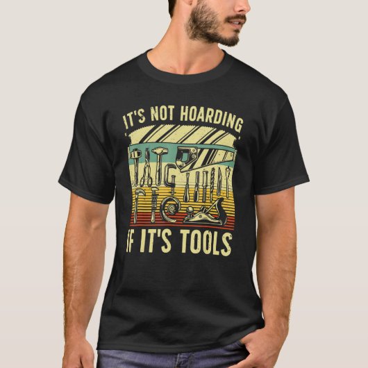 男性向け木工職人 大工 木工ツール Tシャツ (正面)