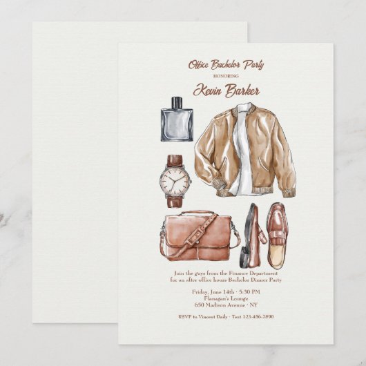 男性向け衣類 招待状 (正面/裏面)